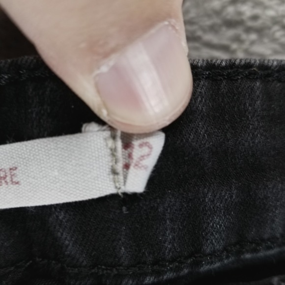 Levis Jeans Womens 32 Black 726 Flare High Rise Dark Wash Stretch Boho - Picture 4 of 11